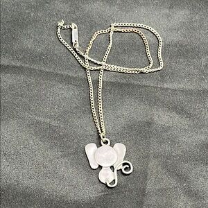 Vintage Celebrity Pewter Elephant Necklace